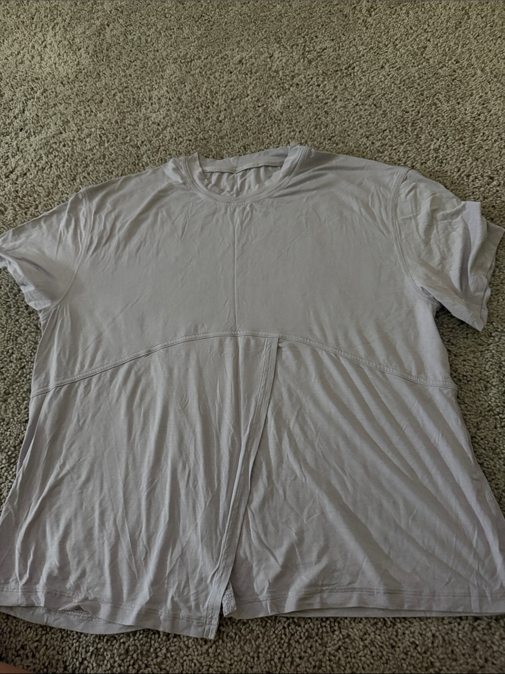 lululemon athletica Pale Gray Short Sleeve Crew Tee